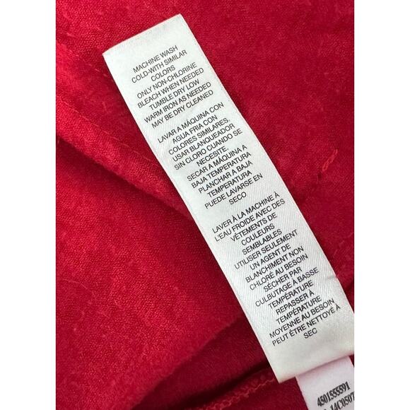 Chico's Size 2 Jacket Large Red Full Zip Rayon Polyester Nylon - Picture 6 of 10